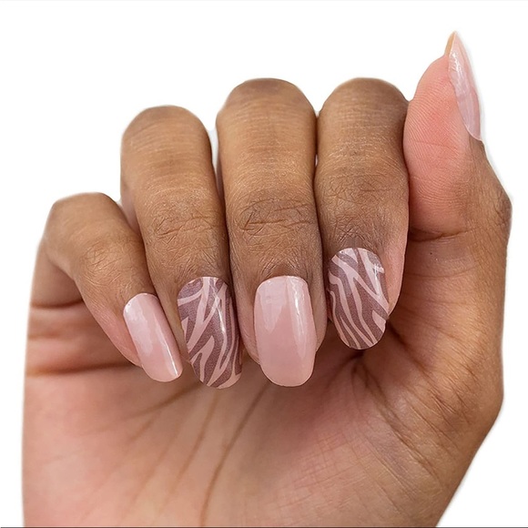 *Retired* Color Street: All Wild Up | Animal Print Zebra Neutral Beige Tan Nude - Picture 9 of 12